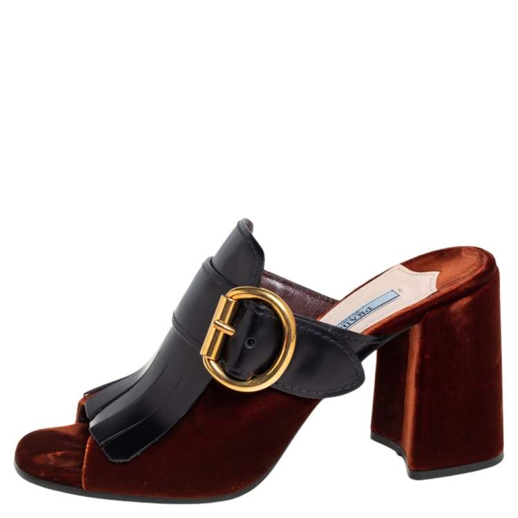 prada kiltie mule