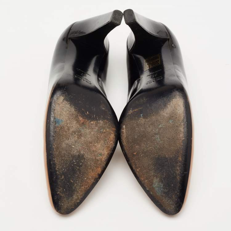 Pre Owned Prada Two-Tone Ombre Patent Leather Pumps Size 37