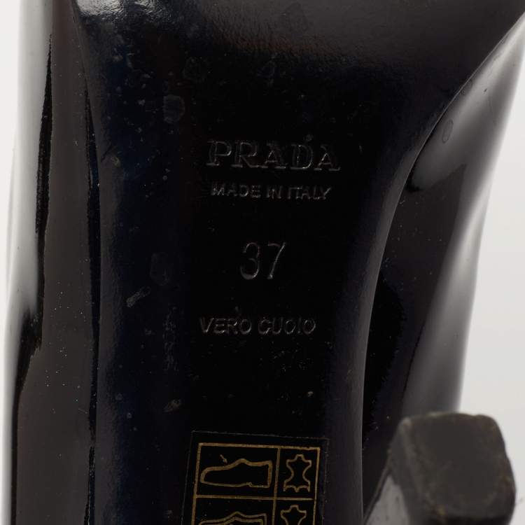 Pre Owned Prada Two-Tone Ombre Patent Leather Pumps Size 37