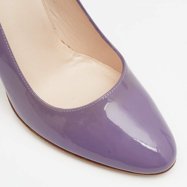 Pre Owned Prada Lilac Patent Leather Pumps Size 38