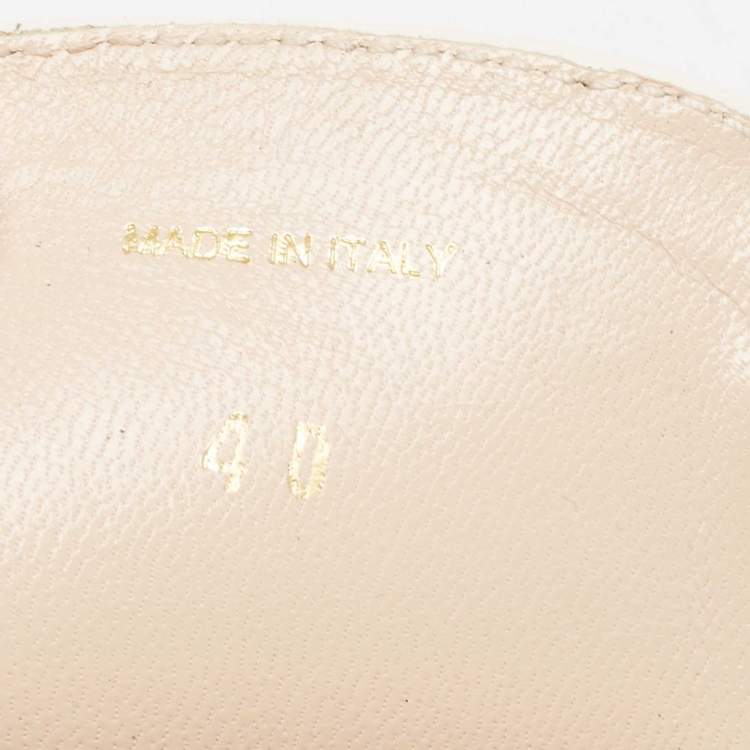 Pre Owned Prada Black Saffiano Patent Leather Wedge Slide Sandals Size 40