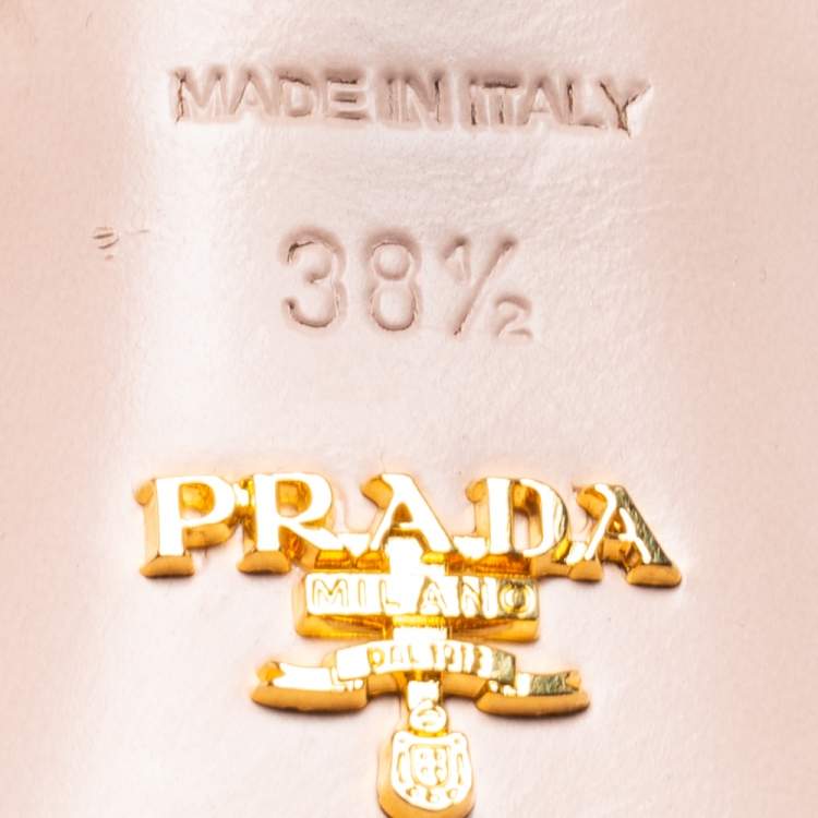 Pre Owned Prada Black Saffiano Patent Leather Peep Toe Mules Size 38.5