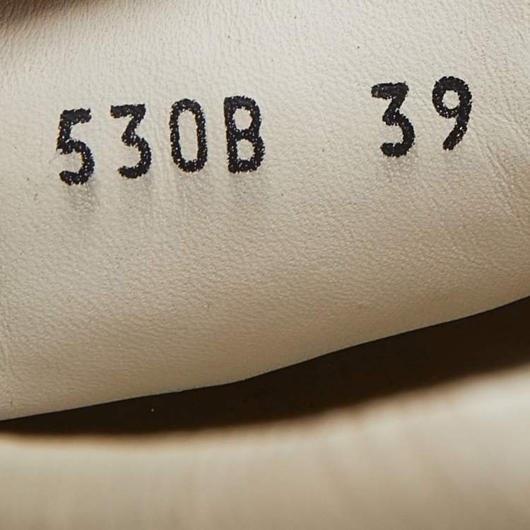 Pre Owned Prada Cream Patent Leather Bow Slip On Loafers Size 39