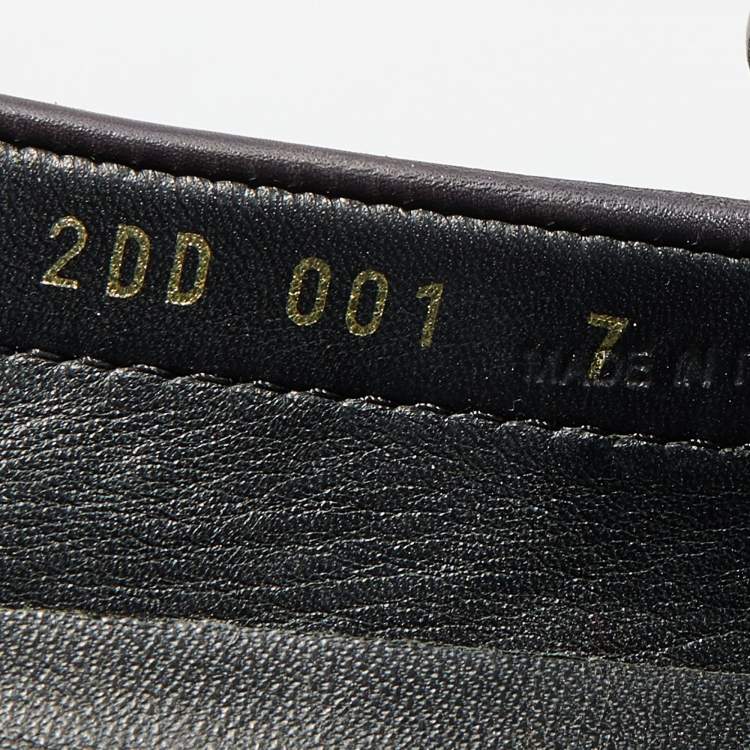 Pre Owned Prada Black Leather Driver Slip On Loafers Size 40.5