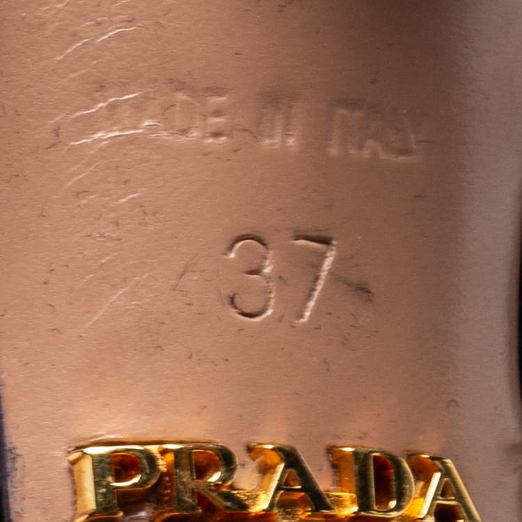 Pre Owned Prada Black Satin Slingback Sandals Size 37