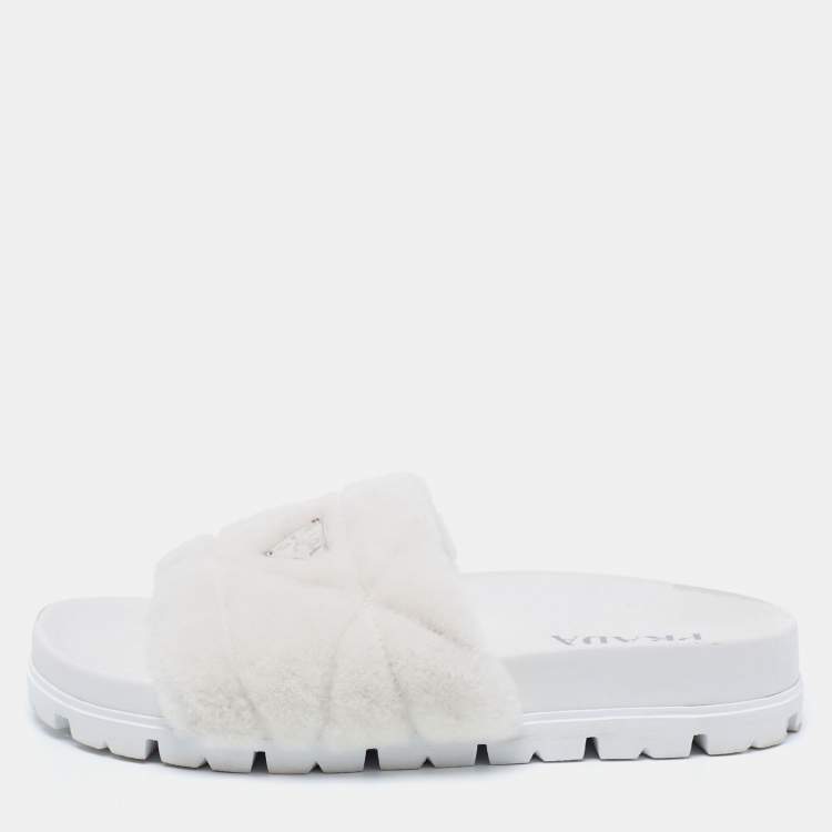 White best sale prada slides