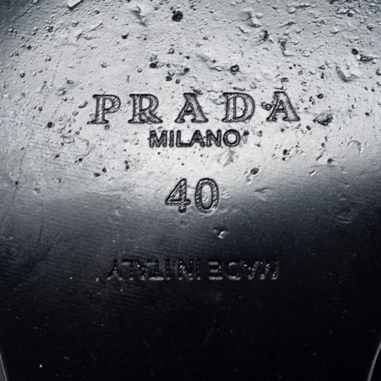 Pre Owned Prada Black Patent Leather Pointed Toe Slingback Pumps Size 40