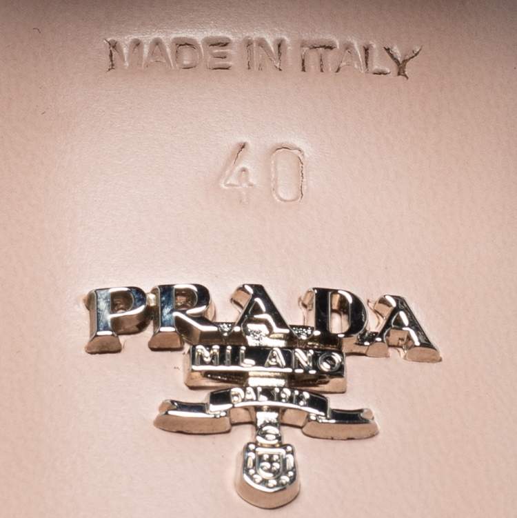 Pre Owned Prada Black Studded Suede Block Heel Ankle Strap Sandals Size 40