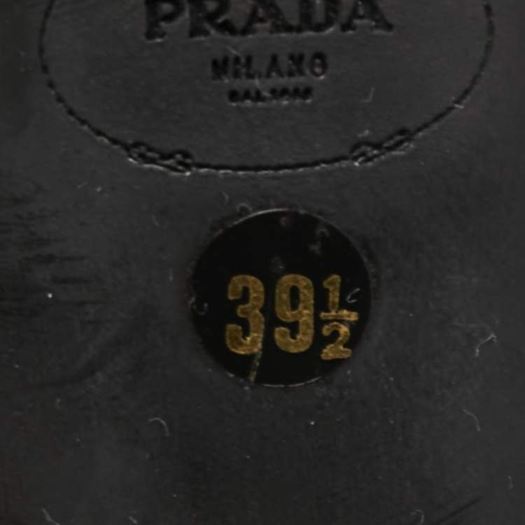 Pre Owned Prada Brown/Black Suede and Patent Leather Cap Toe Pumps Size 39.5