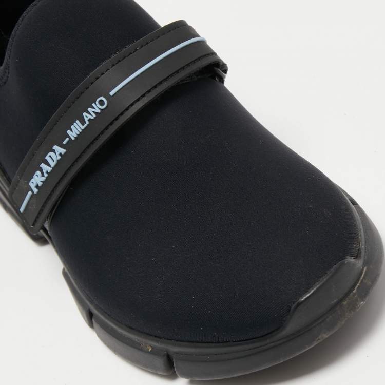 Pre Owned Prada Black Nylon Cloudbust Low Top Sneakers Size 36