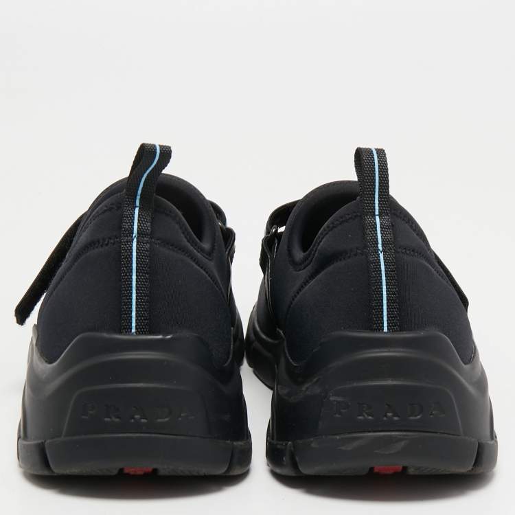 Pre Owned Prada Black Nylon Cloudbust Low Top Sneakers Size 36
