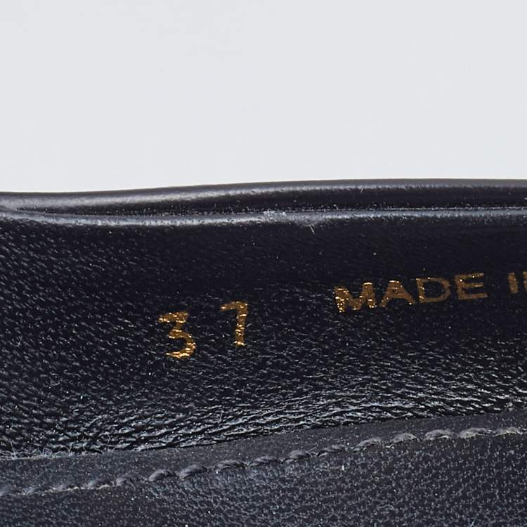 مملوكة مسبقًا Prada Black Leather Slingback Pumps Size 37