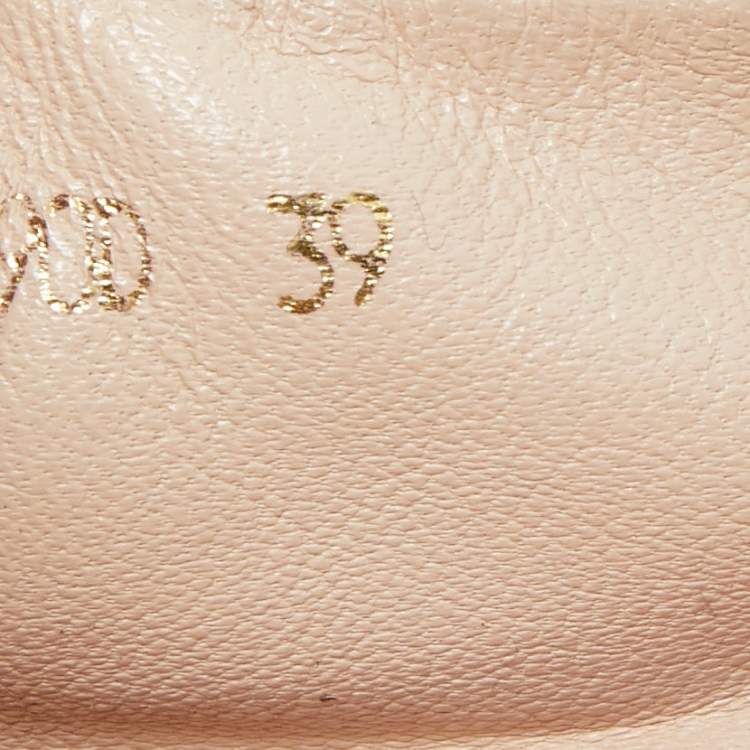 Pre Owned Prada Red Leather Tassel Bow Scrunch Ballet Flats Size 39