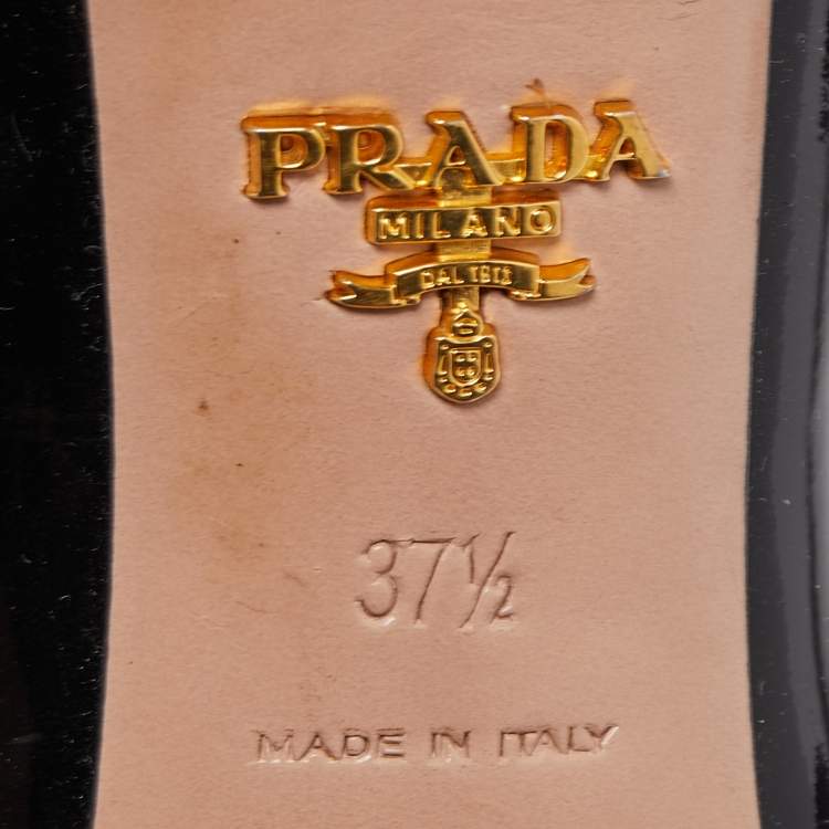 Pre Owned Prada Black Patent Leather Pumps Size 37.5
