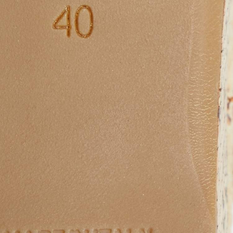 Pre Owned Prada Brown Leather Platform Ankle Strap Sandals Size 40