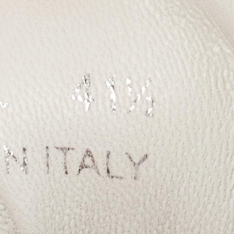 Pre Owned Prada White Quilted Leather Low Top Sneakers Size 41.5 