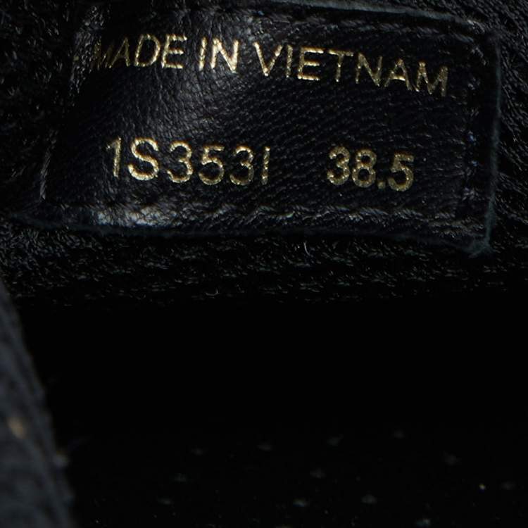 Pre Owned Prada Navy Blue Fabric Slip On Sneakers Size 38.5