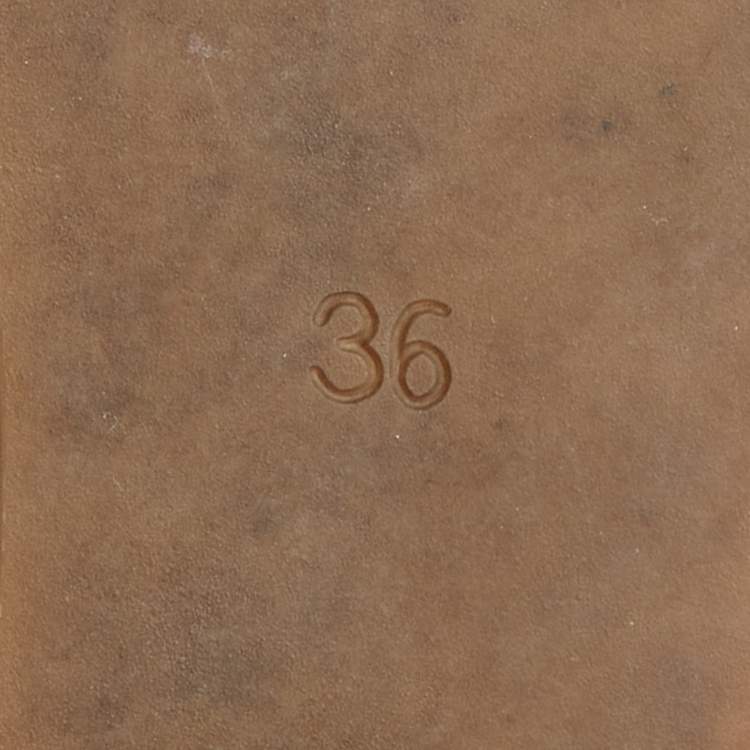 Pre Owned Prada Gold/Silver Leather Slingback Platform Wedge Sandals Size 36