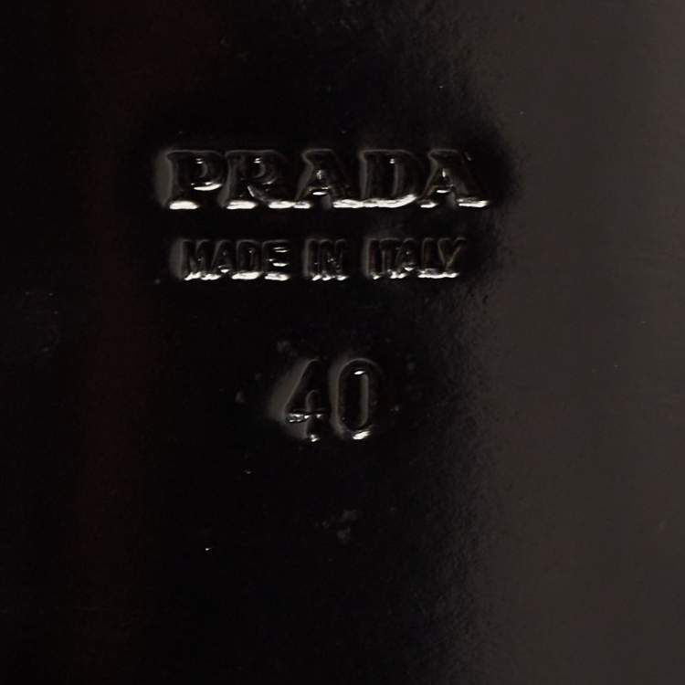 Pre Owned Prada Brown Suede Bow Zip Scrunch Ballet Flats Size 40