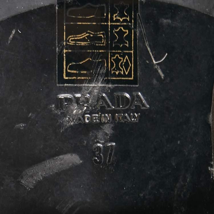 Pre Owned Prada Dark Brown Suede Fold Over Knee Length Boots Size 37