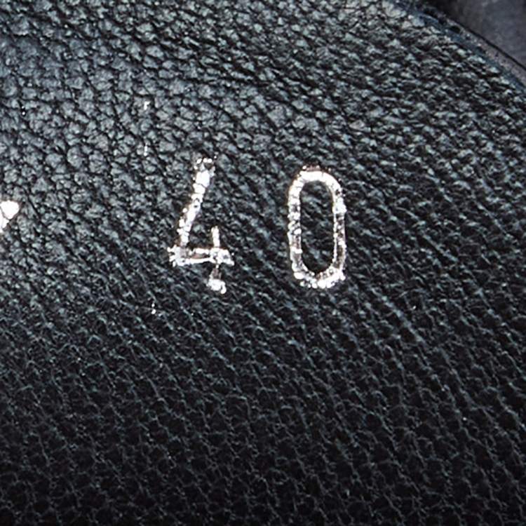Pre Owned Prada Black Leather Logo Loafers Size 40