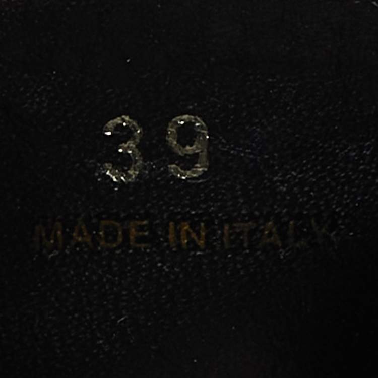 Pre Owned Prada Black Brogue Leather Platform Derby Sneakers Size 39