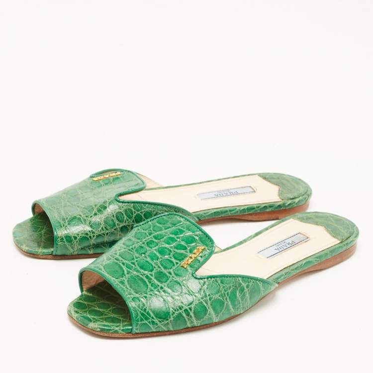 Green hotsell prada slides