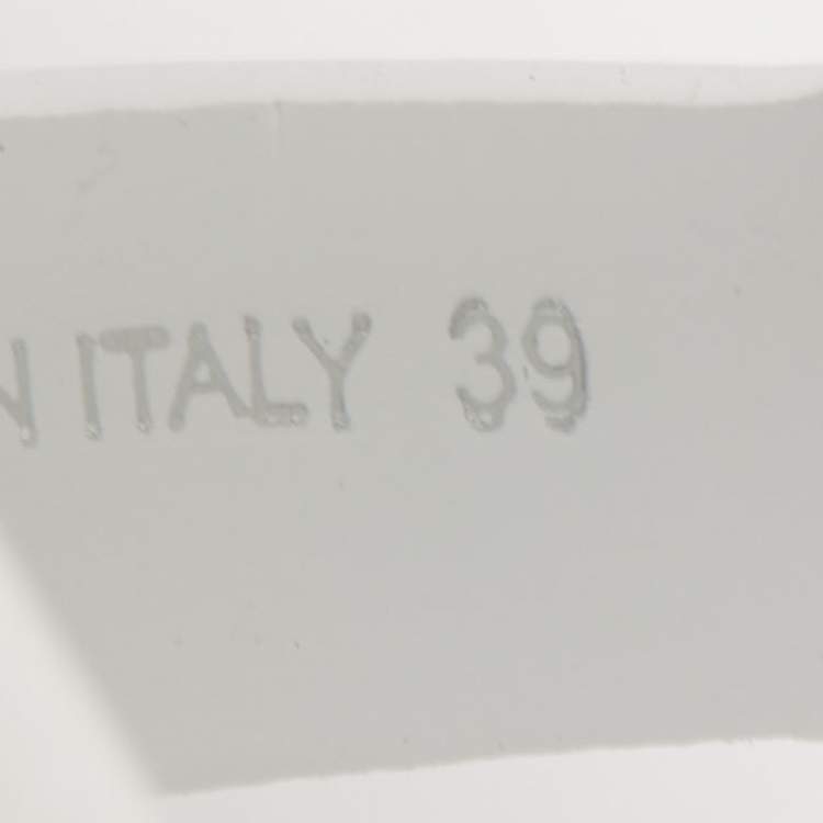 Pre Owned Prada White Rubber Monolith Cork Platform Ankle Strap Size 39