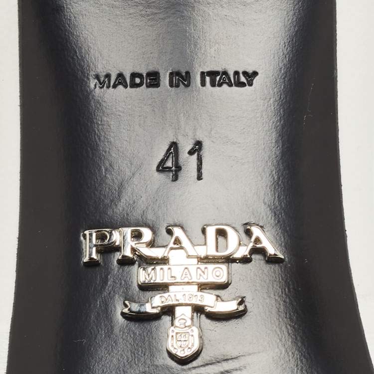 Pre Owned Prada White Quilted Leather Slide Sandals Size 41 