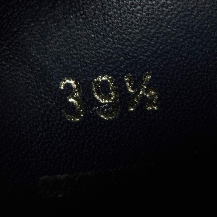 Pre Owned حذاء أوكسفوردز برادا إسبادريل جلد بروغي أسود نعل سميك مقاس 39