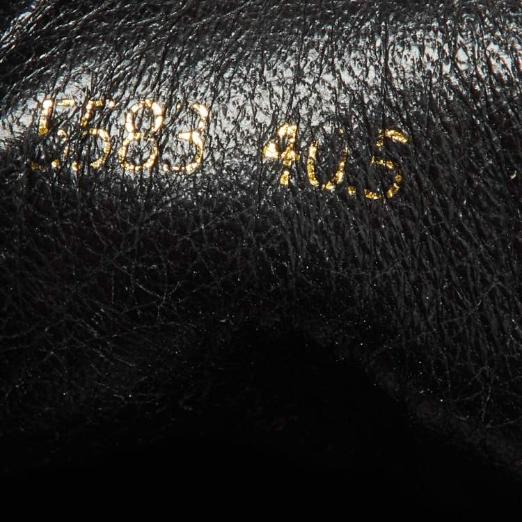 Pre Owned Prada Black Leather Low Top Sneakers Size 40.5