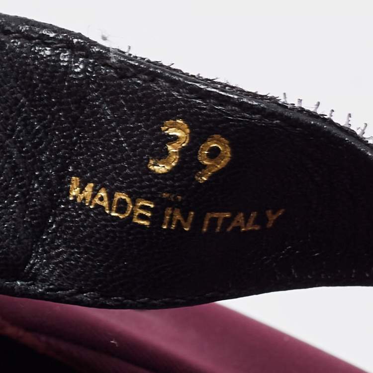 Pre Owned Prada Plum Neoprene Crystal Embellished Sneakers Size 39 