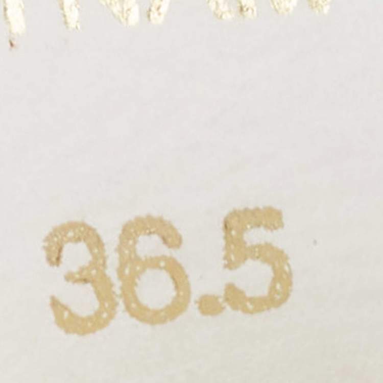 Pre Owned Prada White Leather Lace Up Low Top Sneakers Size 36.5