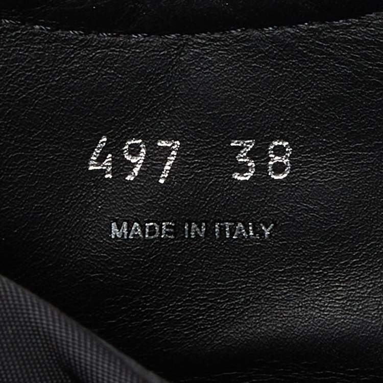 Pre Owned Prada Black Re-Nylon Wheel Cassetta Sneakers Size 38