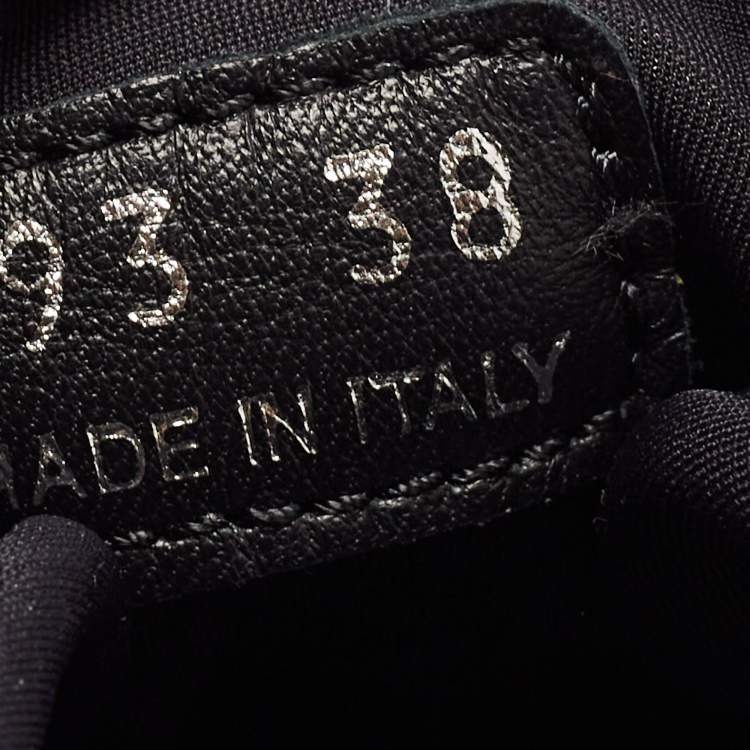 Pre Owned Prada Black Mesh Velcro Strap Low Top Sneakers Size 38