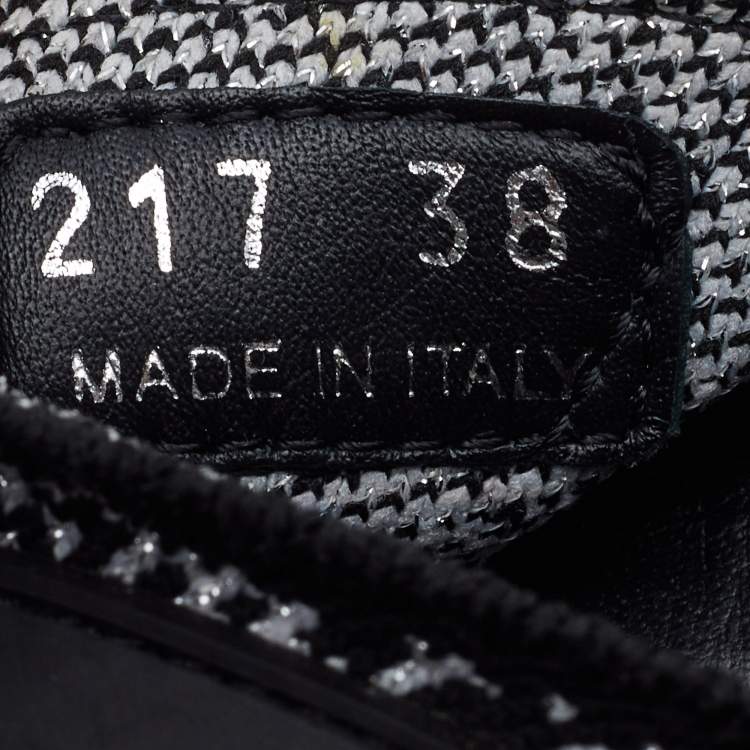 Pre Owned Prada Black/White Fabric  Cloudbust Sneakers Size 38