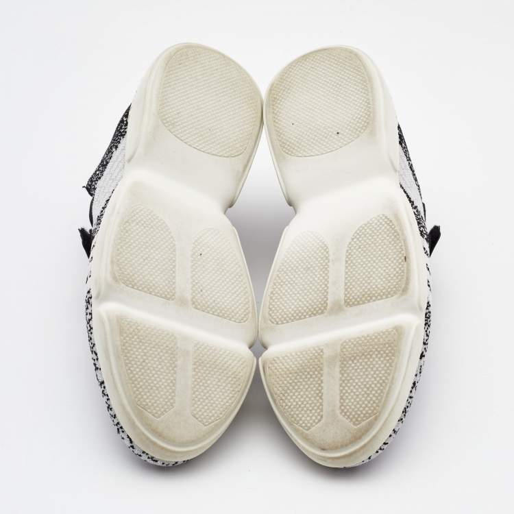 Pre Owned Prada Black/White Fabric  Cloudbust Sneakers Size 38