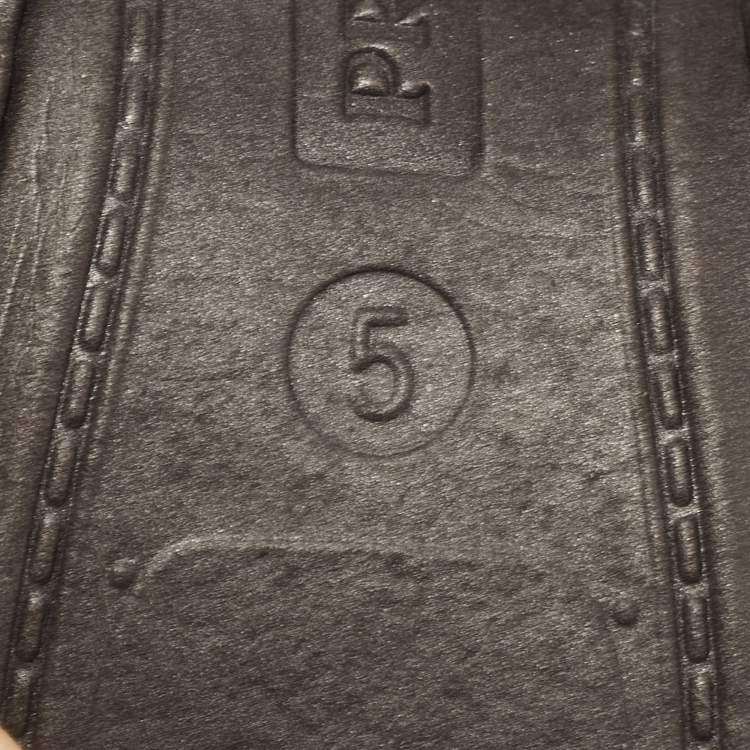 Pre Owned Prada Black Logo Knit Fabric Low Top Sneakers Size 38