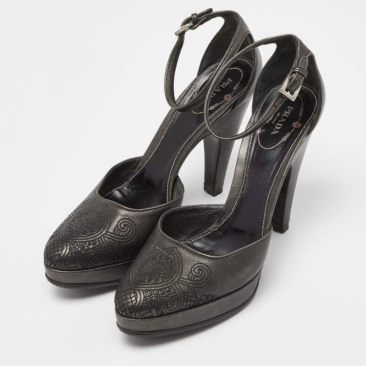 Prada Black Satin And Crystal Embellished Platform Sandals Size 38.5 at  1stDibs | prada crystal platform, prada crystal-embellished satin platform  sandals, prada satin platform sandals