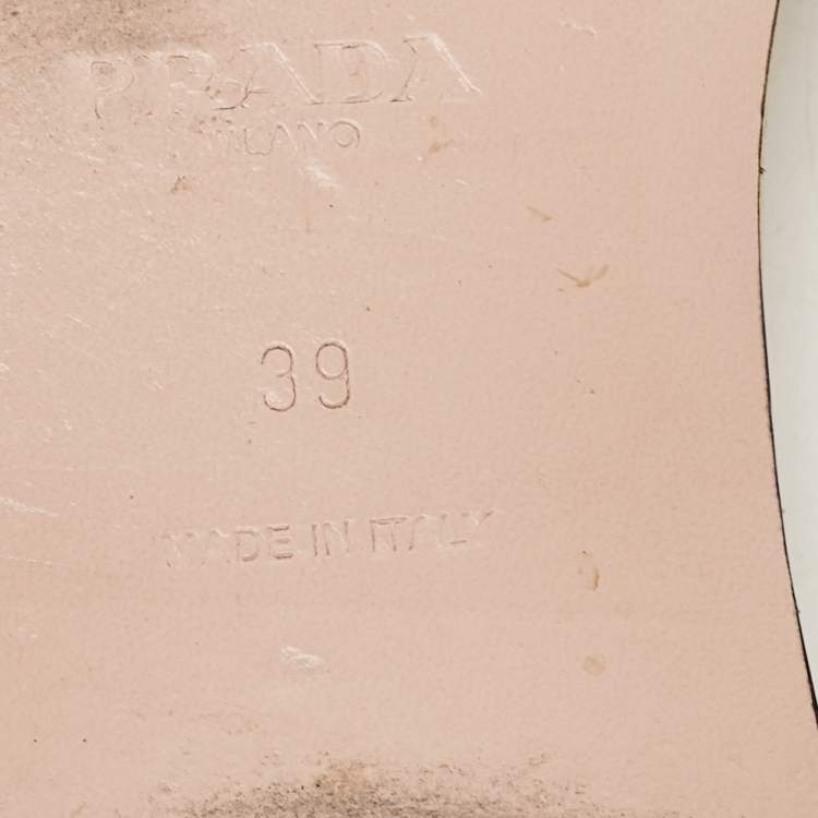 Pre Owned Prada Purple Crocodile Leather Flat Slide Size 39