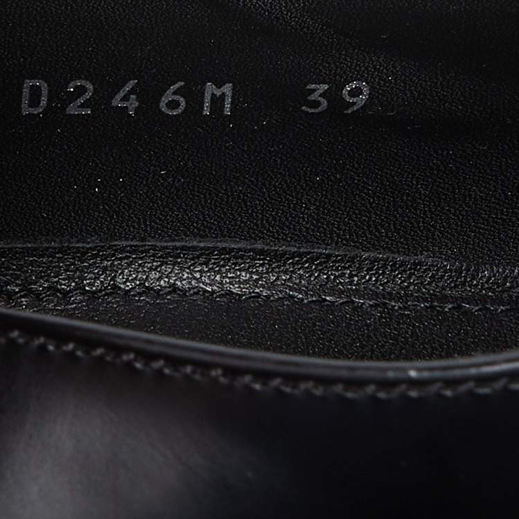 Pre Owned Prada Black Leather Slip On Loafers Size 39