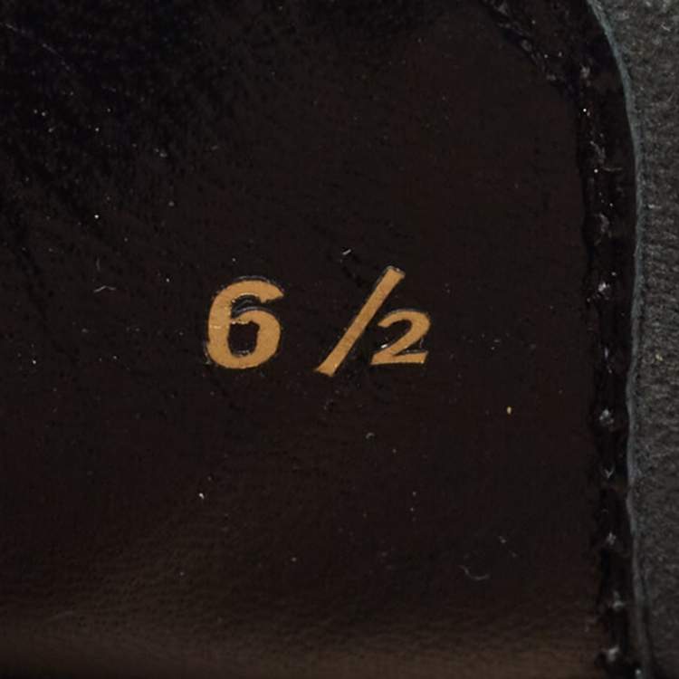 Pre Owned Prada Black Patent Leather Lace Up Derby Size 36.5