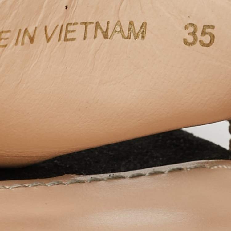 Pre Owned Prada Black Suede Bow Slide Sandals Size 35