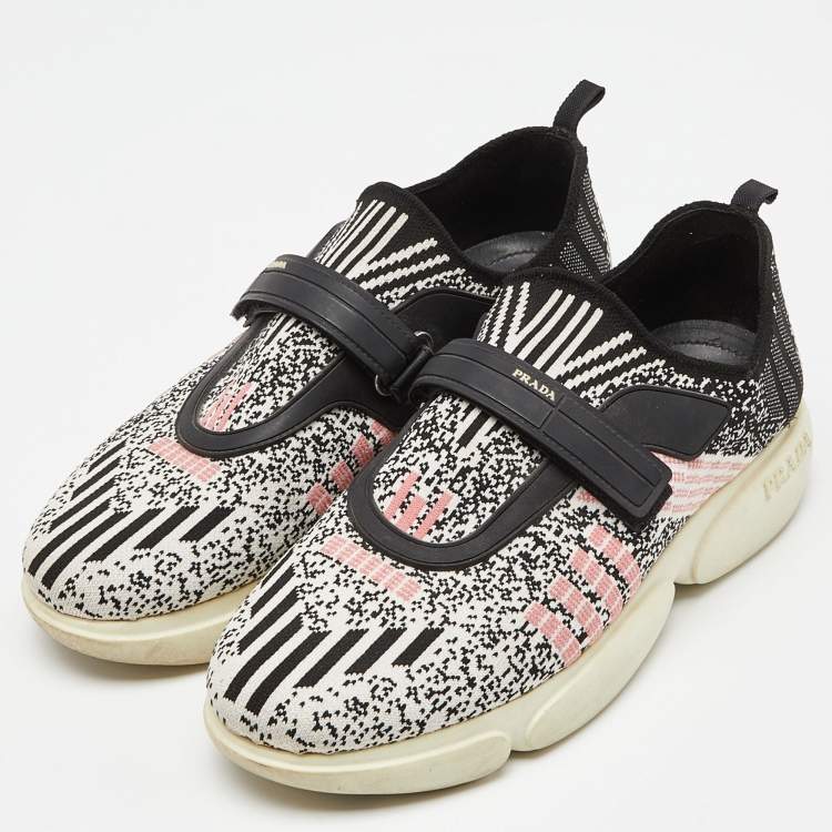 人気★正規品★【PRADA】★KNIT FABRIC SNEAKER.S★ Prada Multicolor Knit Fabric Low Top Sneakers Size 38.5