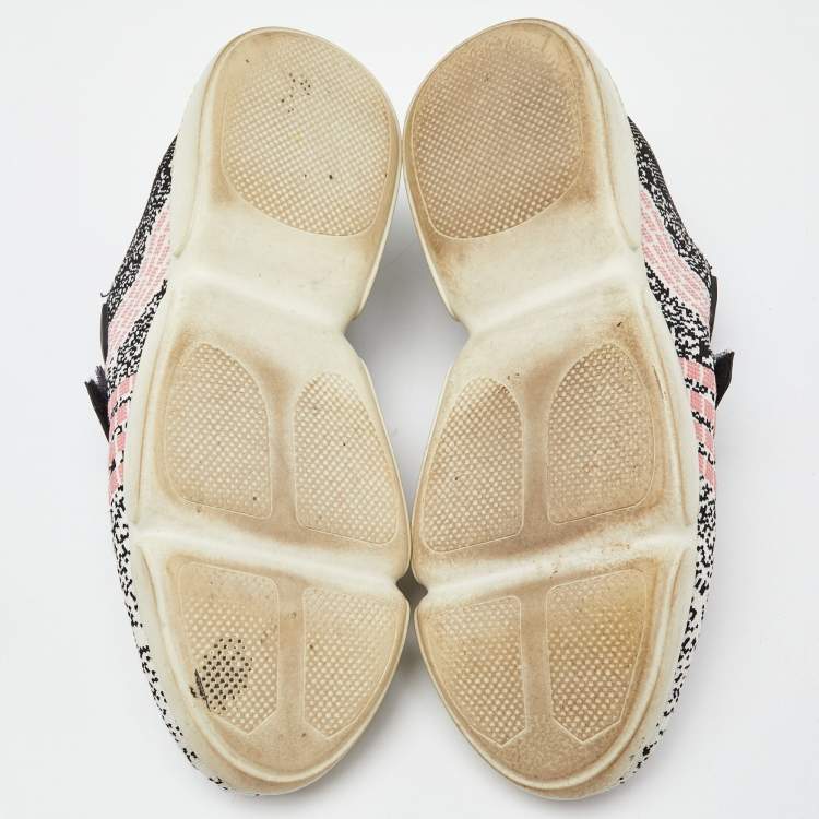 Pre Owned Prada Multicolor Knit Fabric Low Top Sneakers Size 38.5