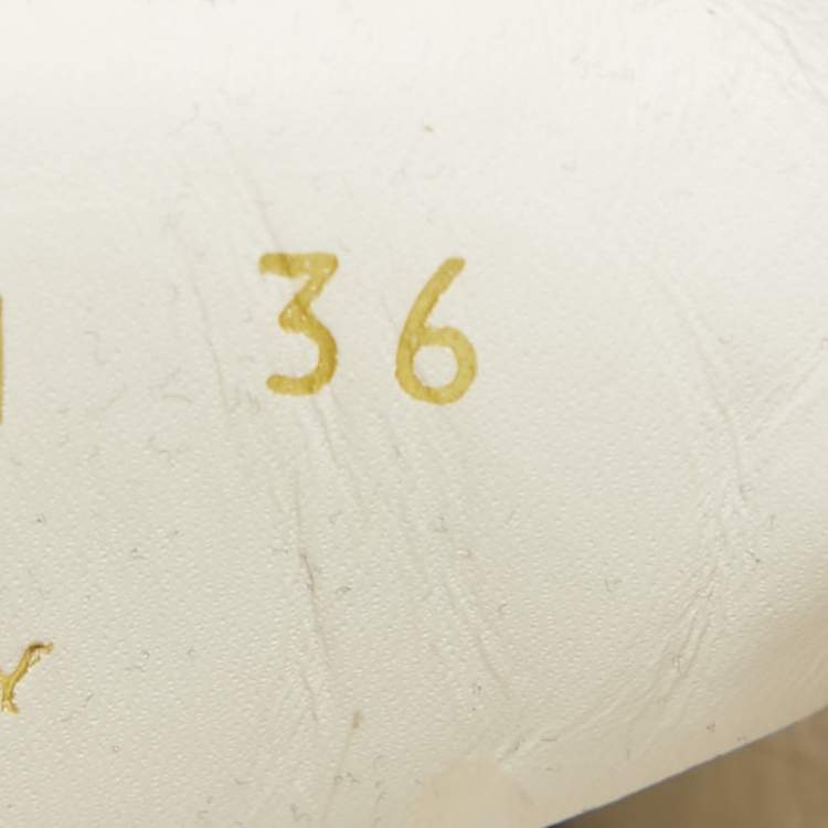 Pre Owned Prada Beige/White Canvas Slip On Sneakers Size 36