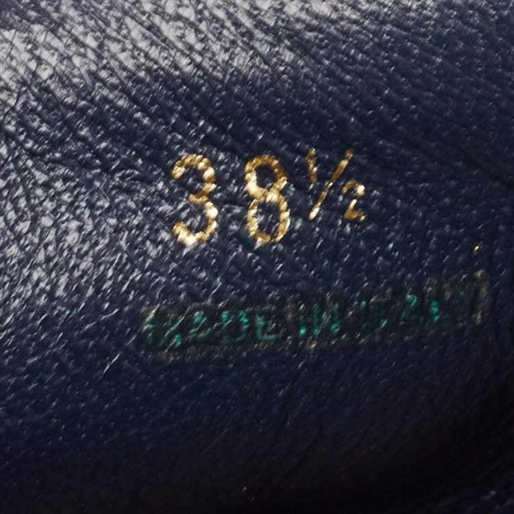 Pre Owned Prada Navy Blue Nylon Slip On Sneakers Size 38.5