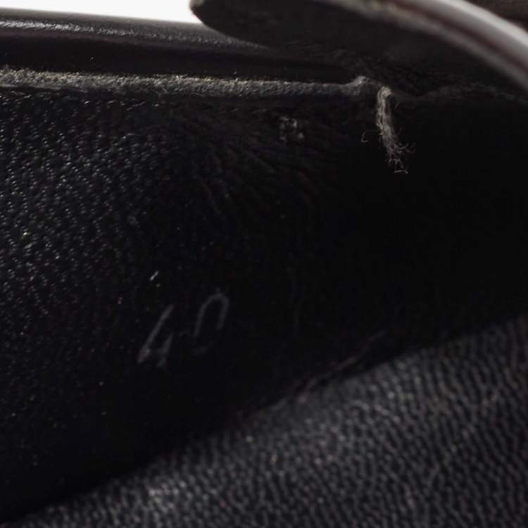 Pre Owned Prada Black Leather Loafer Pumps Size 40