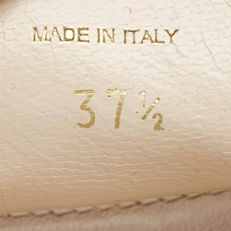 Pre Owned Prada Brown Ostrich Leather Wedge Platform Open Toe Slide Sandals Size 37.5