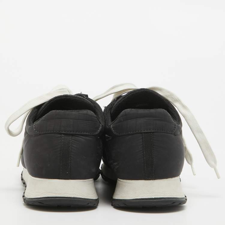 Pre Owned Prada Black Nylon Prax 01 Lace Up Sneakers Size 38.5